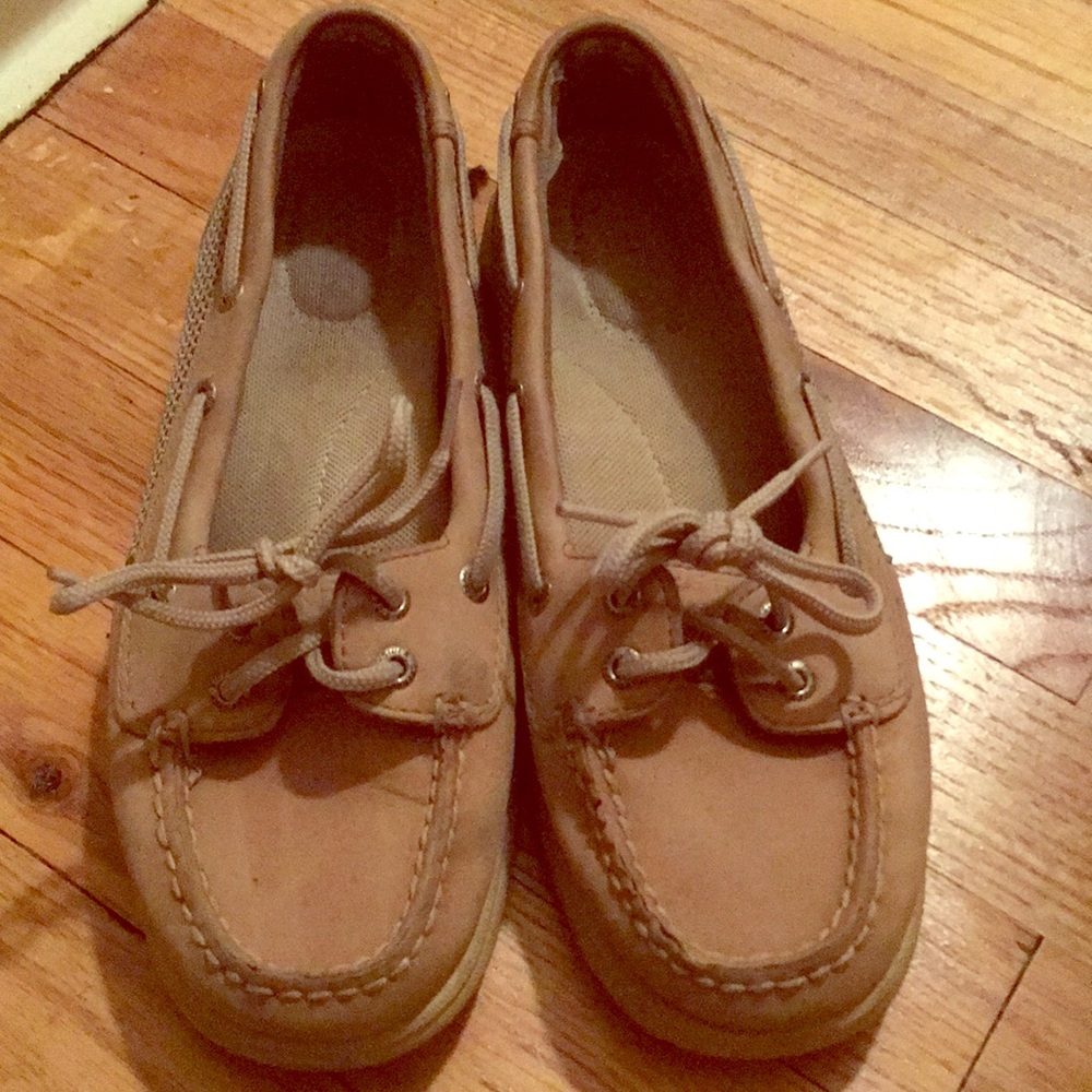 Sperry topsider tan boat shoes